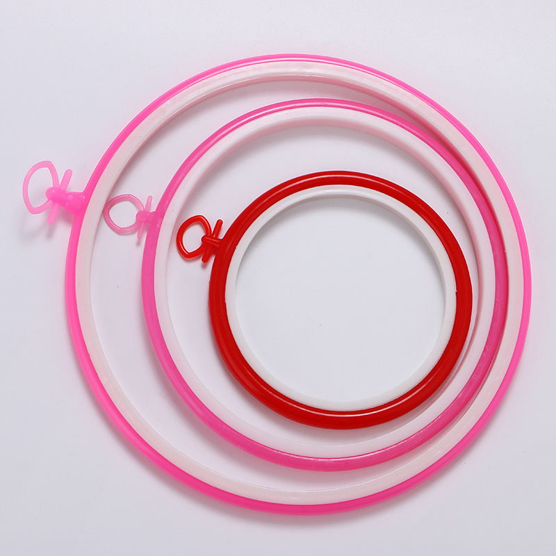 Embroidery machine accessories: Middle adjustable flower stand, round embroidery frame, embroidery stretch, candy-colored ABS plastic square embroidery ring pic 71