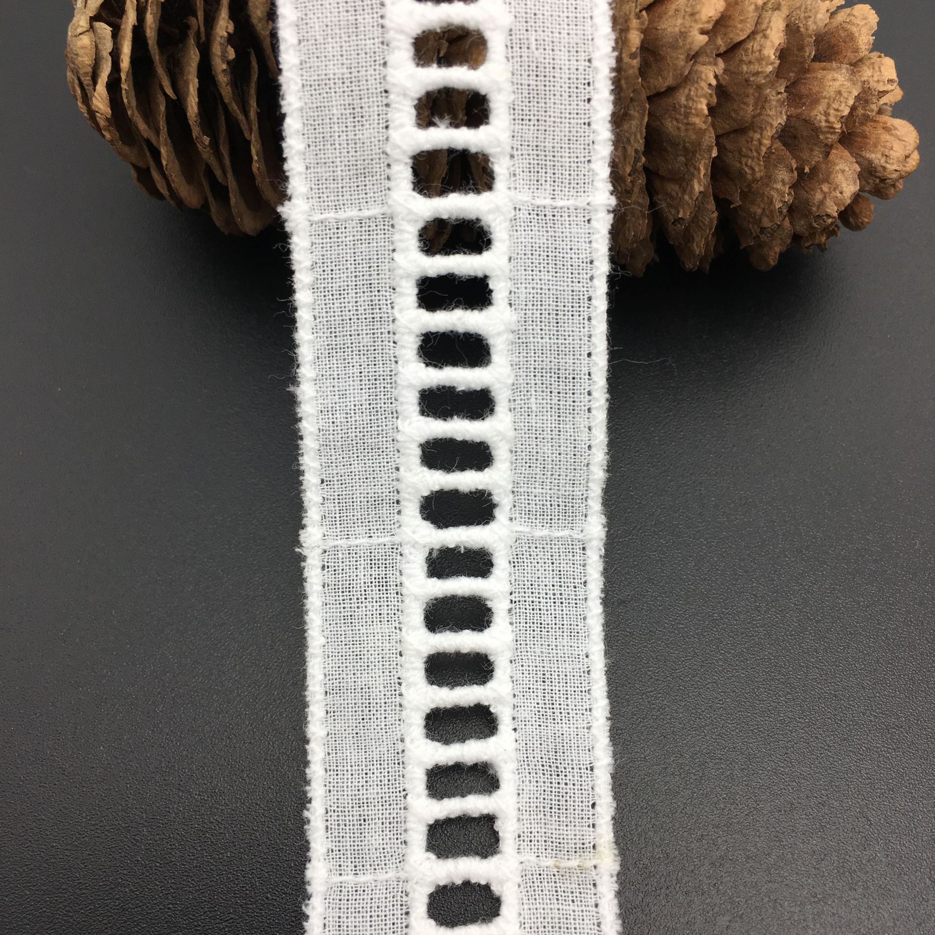 Clothing accessories, cotton lace, cotton embroidery, staircase lace, flat embroidery, hollowed-out embroidery, DIY wholesale pic 7