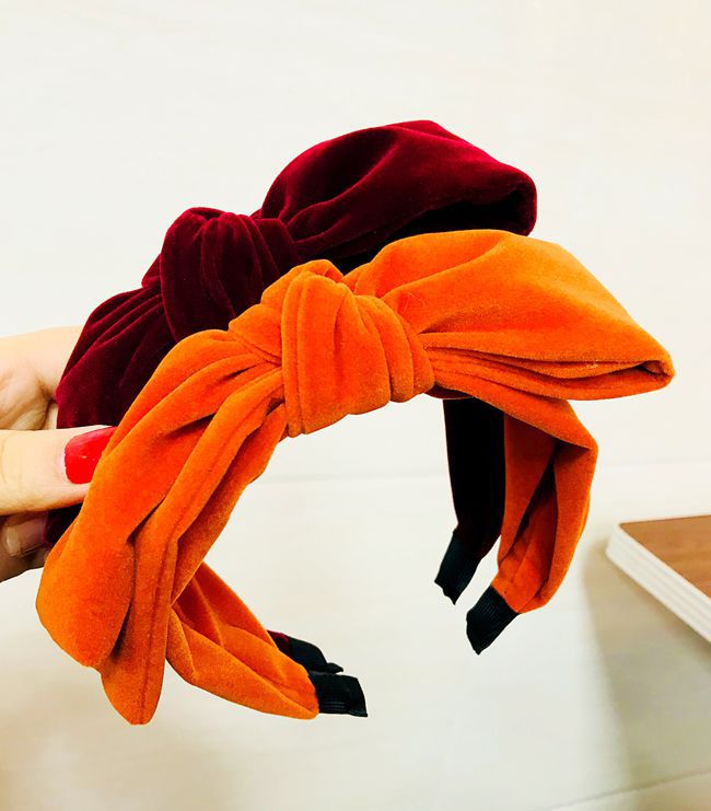 韩版代购  2023复古百搭小香风加厚金丝绒双层大蝴蝶发箍发卡爆款详情14