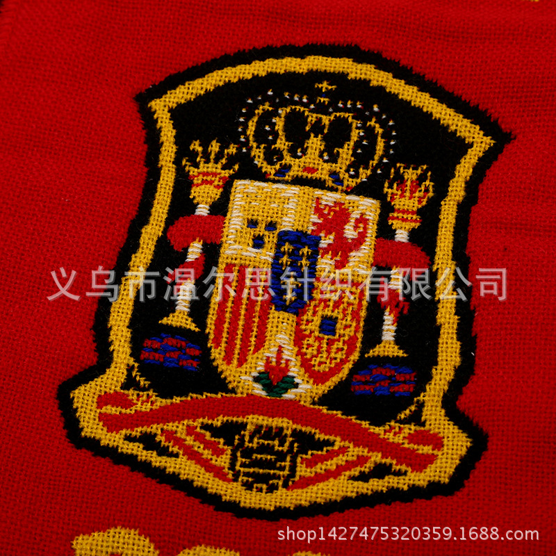 梭织腈纶围提花针织围巾礼品围巾球迷围巾专业加工定制球场logo标详情5