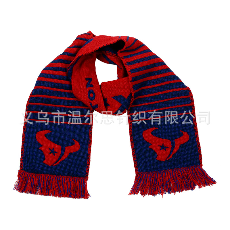 梭织腈纶围提花针织围巾礼品围巾球迷围巾专业加工定制球场logo标详情27