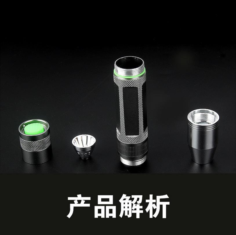 Free logo jade flashlight 365 purple light 395 yellow light amber identification strong light three-source egg lamp pic 9