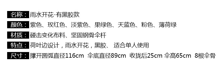 遇水开花伞晴雨两用手动雨伞折叠高级感批发防晒遮阳伞太阳伞女男详情3