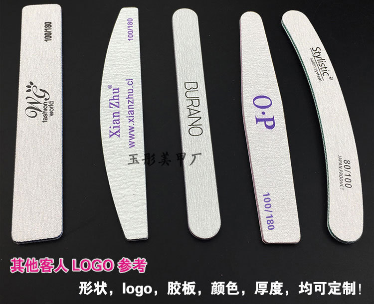 Factory direct sales of nail sanding and trimming tools, square gray-white nail file strips, zebra pattern shaping pic 11