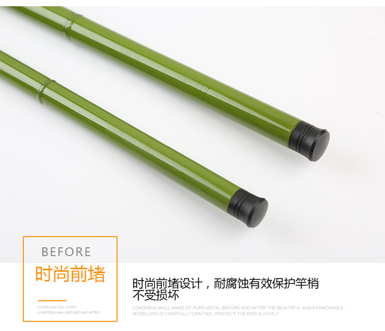 新手训练鱼竿手竿玻璃钢竿纤维硬调竹圣防竹涂装溪流竿防滑握把详情9
