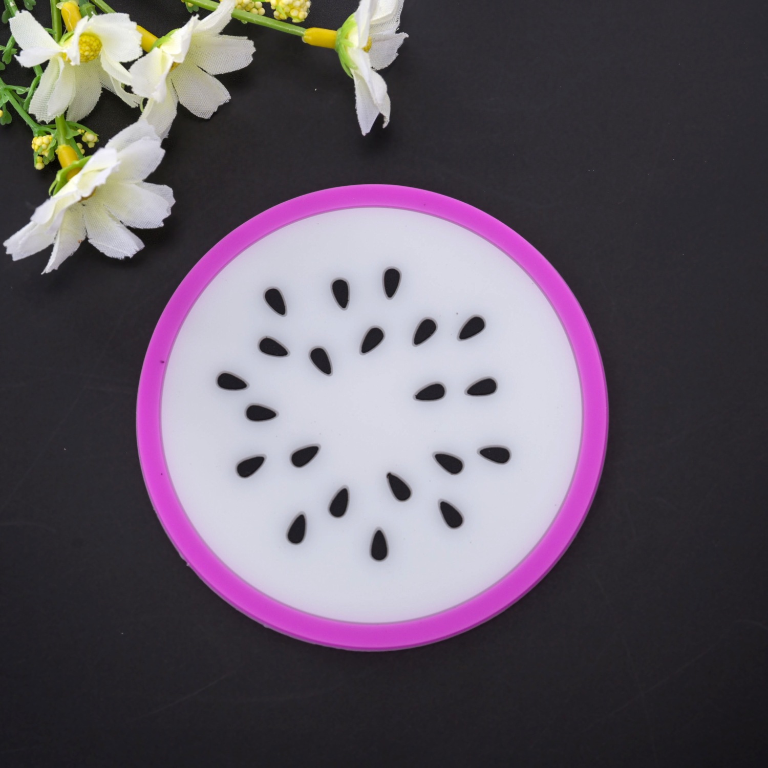 卡通水果杯垫 柠檬PVC软胶隔热茶杯垫酒吧装饰品餐垫厂家批发详情10