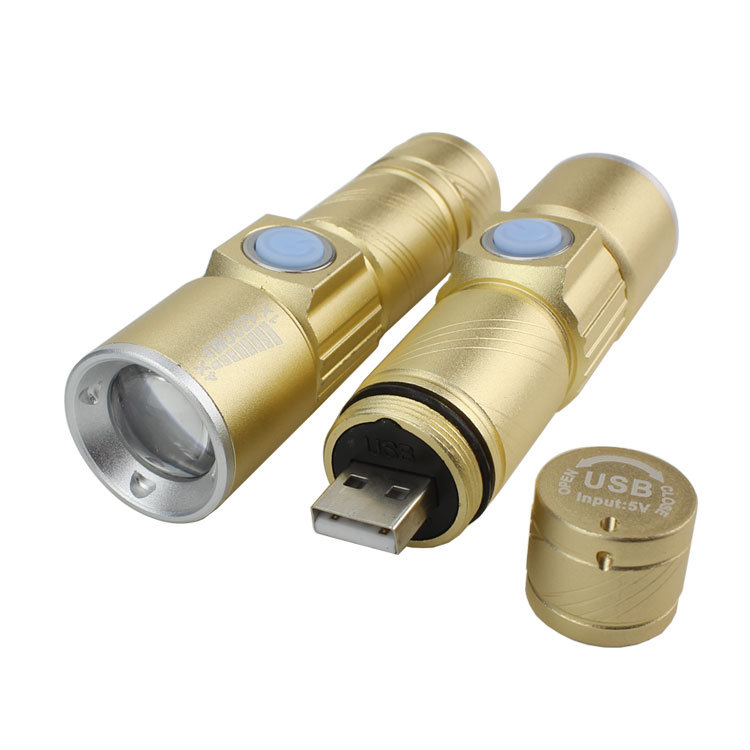 Tiger Hunter Strong Light Flashlight LED strong Light Charging Home USB charging mini Aluminum alloy small flashlight pic 33