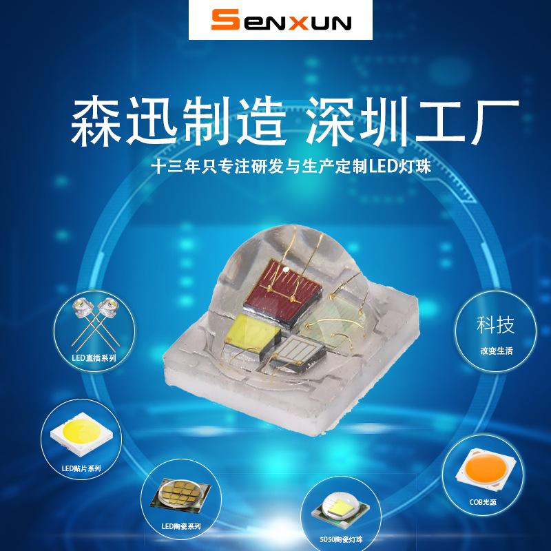 5mm straw hat led beads, 0.5W through-hole high-power light-emitting diode pic 1