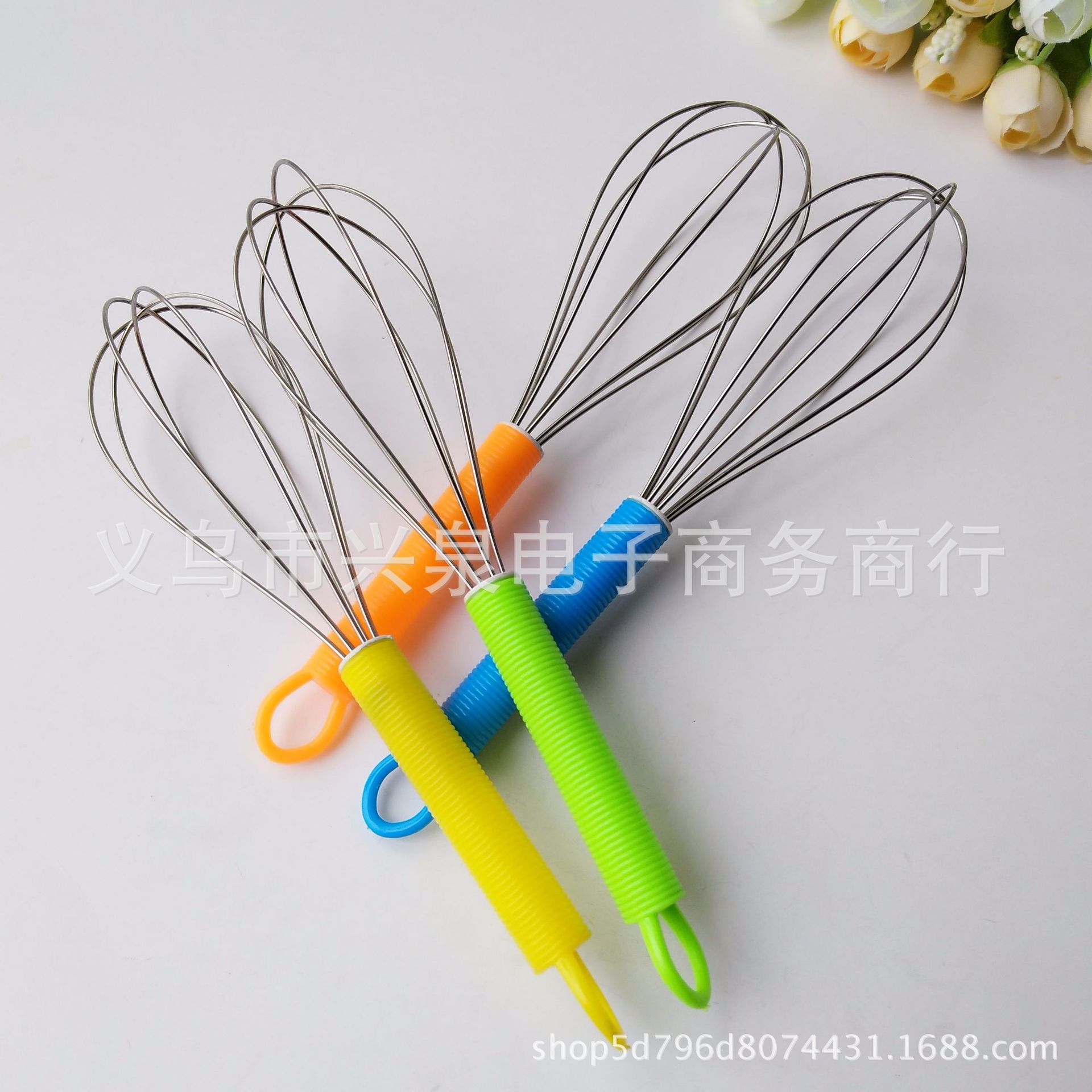 【 Zone 1-4 】 Plastic handle egg beater 20/ pack 1000/ box 1 yuan egg beater, colorful plastic handle egg beater, kitchen small tools 1 yuan store supply pic 9