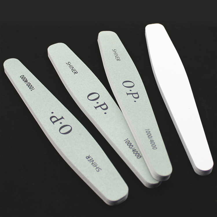 Factory direct sales of nail polish strips, teardrop-shaped super polish strips, green and white silver polishing rods pic 2