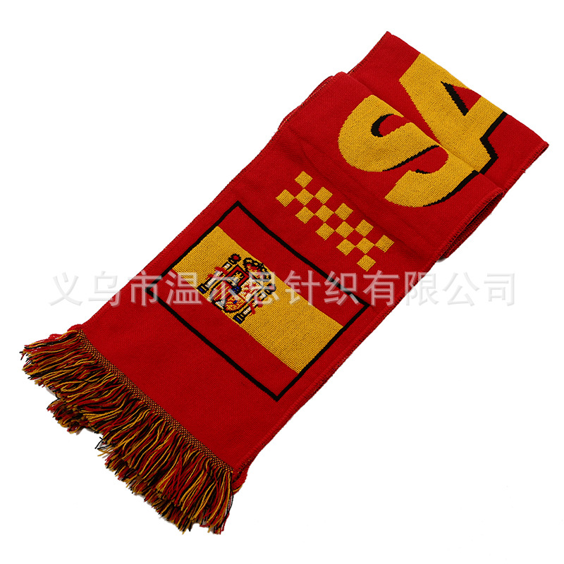 梭织腈纶围提花针织围巾礼品围巾球迷围巾专业加工定制球场logo标详情4