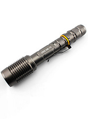 The headlamp of the powerful flashlight is equipped with a 18650 rechargeable lithium battery of 3.7v polymer with long battery life in stock pic 1