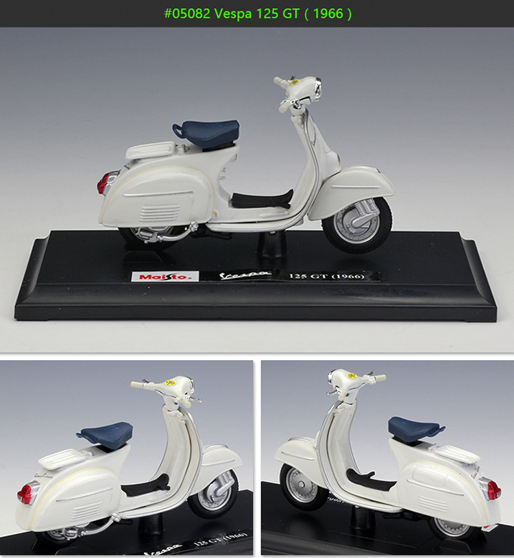 1:18Vespa 维斯帕踏板车摩托车仿真合金模型复古摩托车玩具车详情29