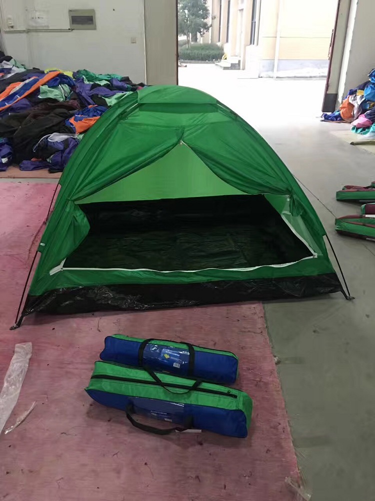 外贸户外野营玻杆自动帐篷防雨野外登山防水装备单层双人速开设计详情6