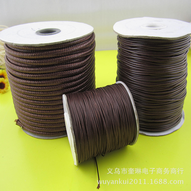 Factory direct sales of eco-friendly DIY leather rope necklaces and bracelets, multi-color hand-woven wax rope and wax thread, Korean round wax thread pic 10
