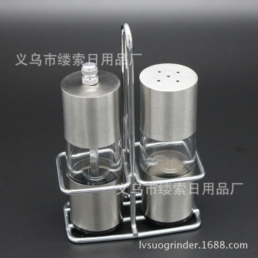 In-stock stainless steel pepper mill, cross-border new grinding set, salt shaker, pepper shaker, high-end kitchen small tools pic 4