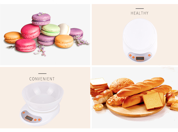 厂家供应KE-1迷你厨房电子称 5kg食物称 烘焙电子克秤带碗药材秤详情2