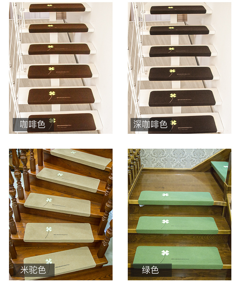 Self-adhesive stair treads without glue, home stair MATS, solid wood floor anti-slip and silent foot MATS, luminous pic 5