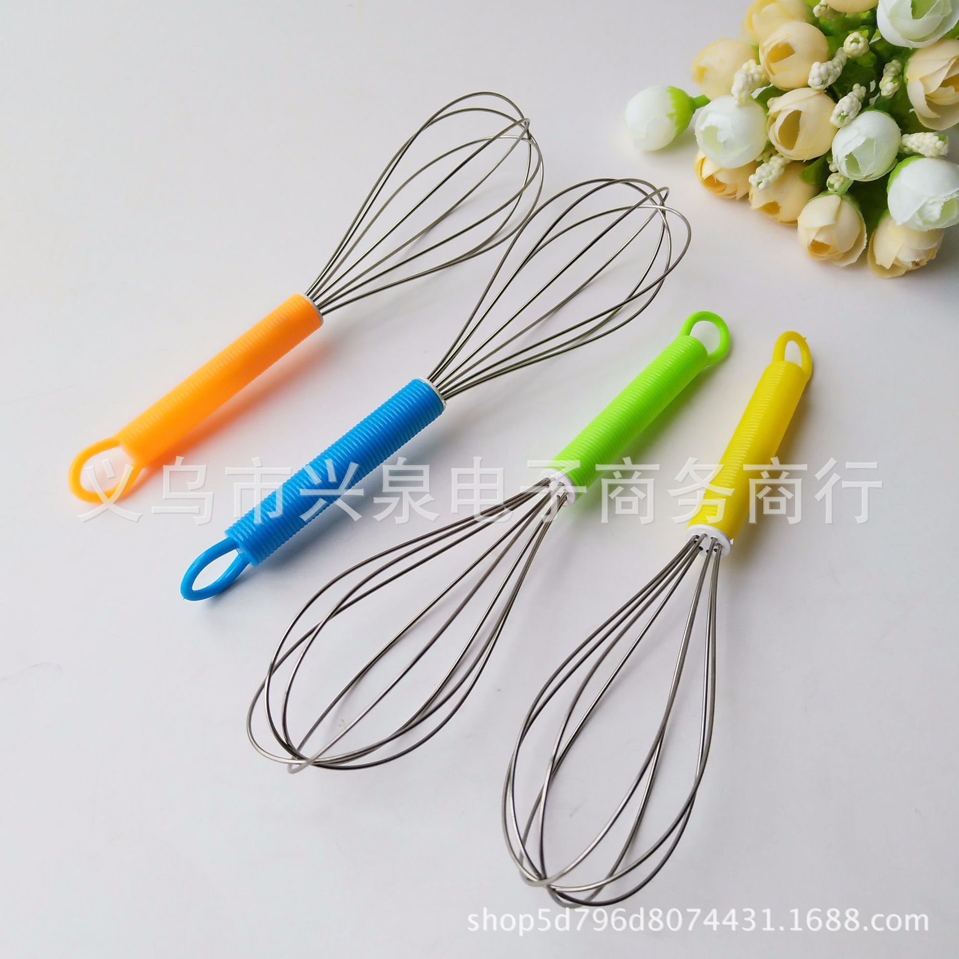 【 Zone 1-4 】 Plastic handle egg beater 20/ pack 1000/ box 1 yuan egg beater, colorful plastic handle egg beater, kitchen small tools 1 yuan store supply pic 4