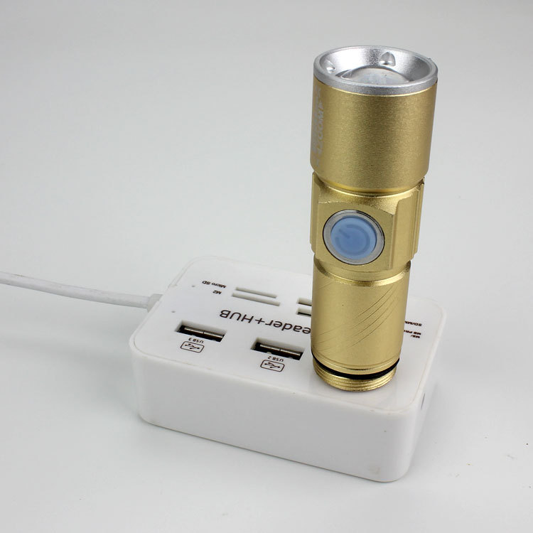 Tiger Hunter Strong Light Flashlight LED strong Light Charging Home USB charging mini Aluminum alloy small flashlight pic 41