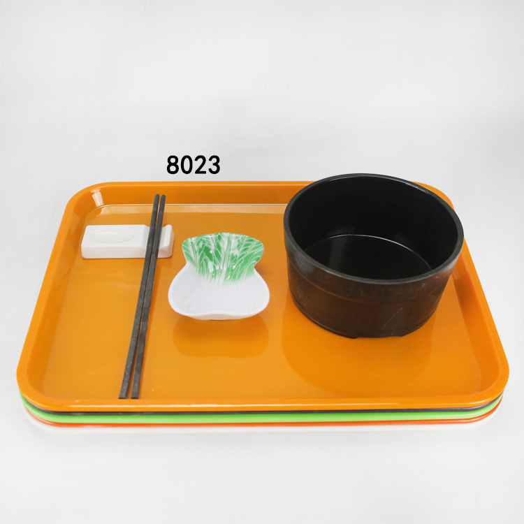 幼儿园托盘密胺托盘快餐蛋糕盘面包店长方形酒店塑料托盘白色托盘详情10