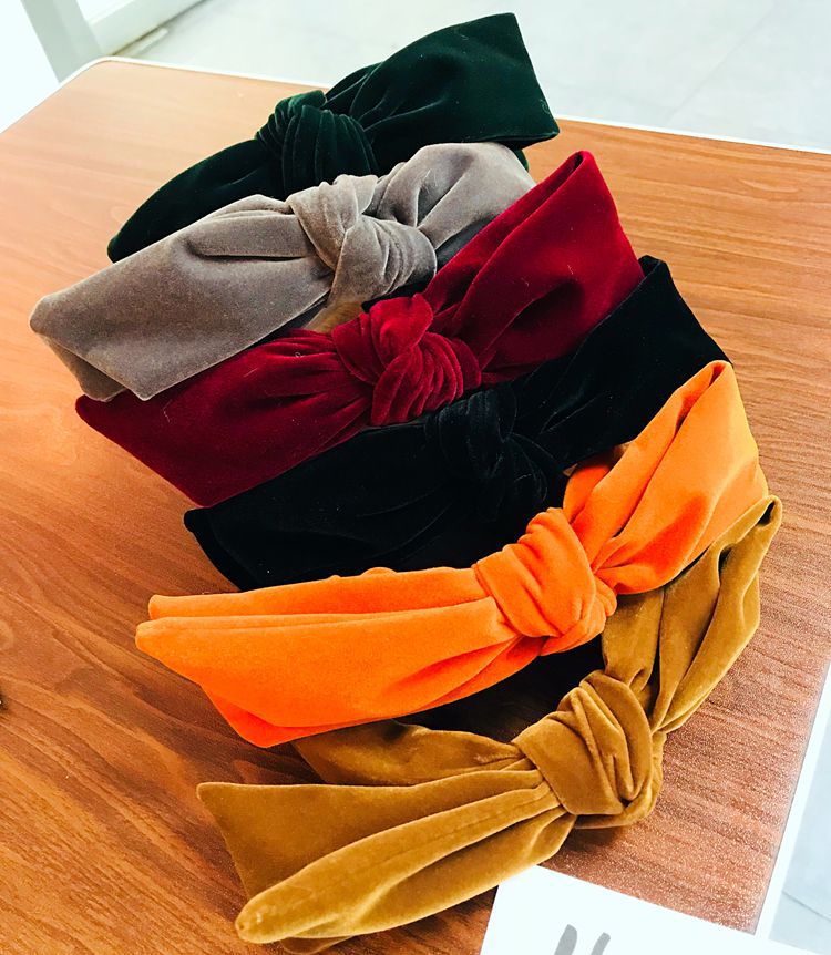 韩版代购  2023复古百搭小香风加厚金丝绒双层大蝴蝶发箍发卡爆款详情5