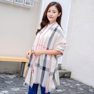 Factory direct sales of new imitation cashmere scarf for women, Korean version for autumn and winter warmth cashmere solid color gift scarf shawl pic 20