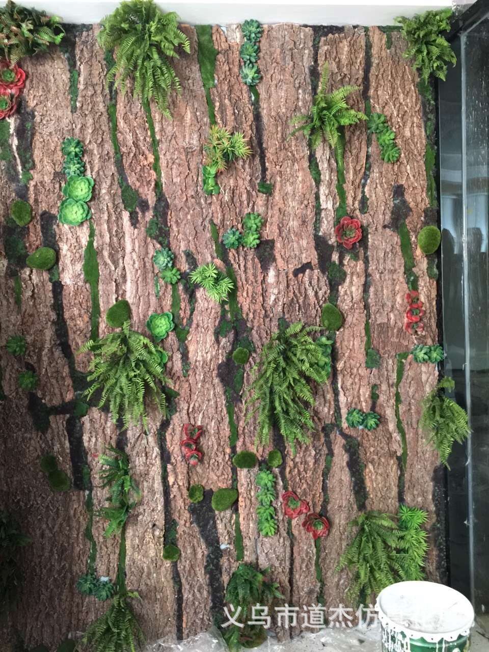 植物工艺品多肉植物仿真花花篮装饰柳编凤眼菩提挂件创意摆件详情1