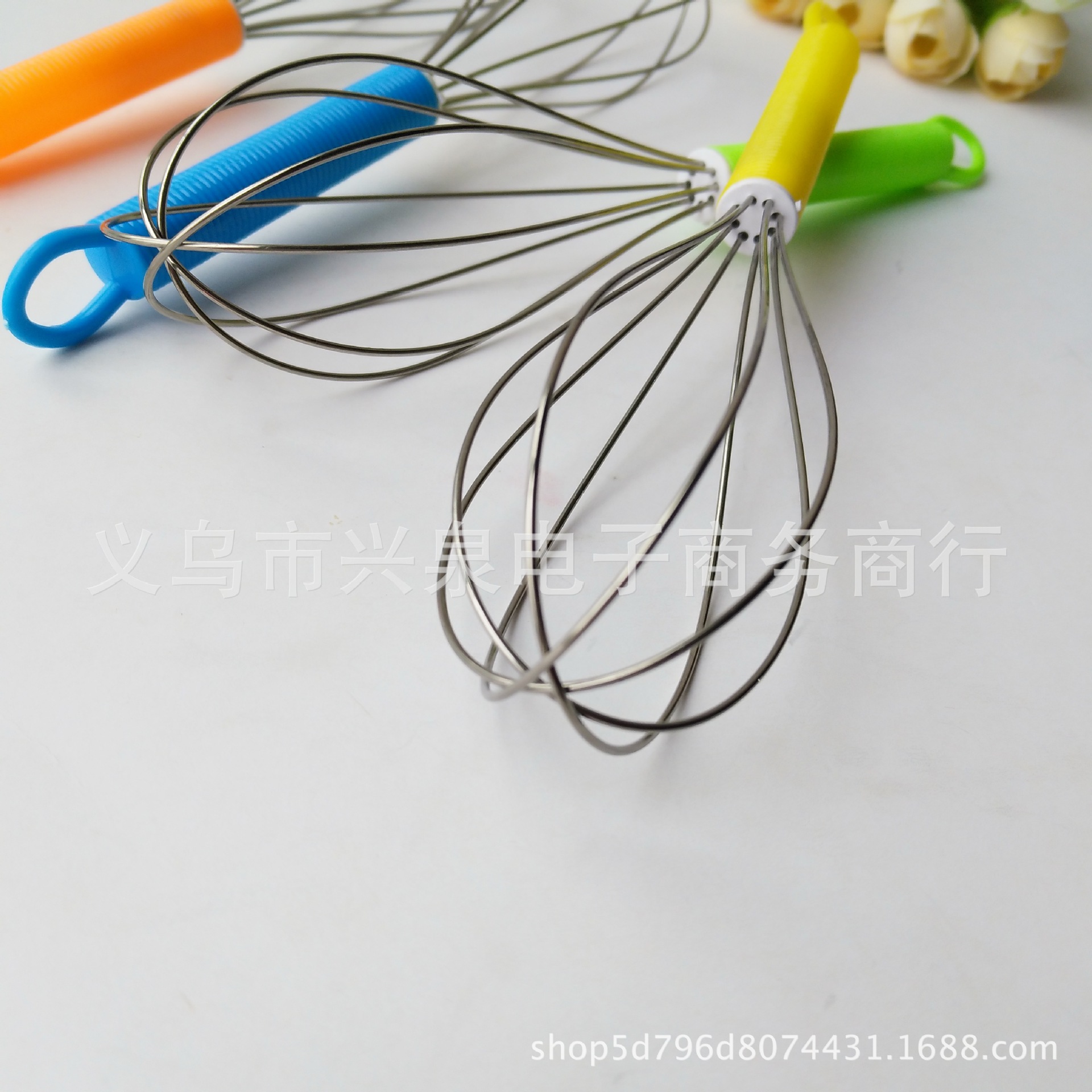 【 Zone 1-4 】 Plastic handle egg beater 20/ pack 1000/ box 1 yuan egg beater, colorful plastic handle egg beater, kitchen small tools 1 yuan store supply pic 5