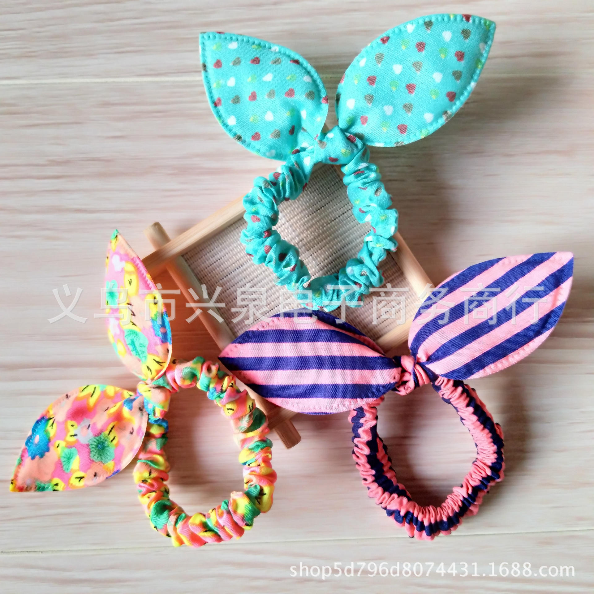 No. 17 Rabbit Ears 100/ String of Korean-style hair accessories, cute little rabbit ears hair band, 1 yuan, 2 yuan store, department store, direct supply, wholesale of No. 17 hair accessories, headwear, hair ties, and hair bands pic 2