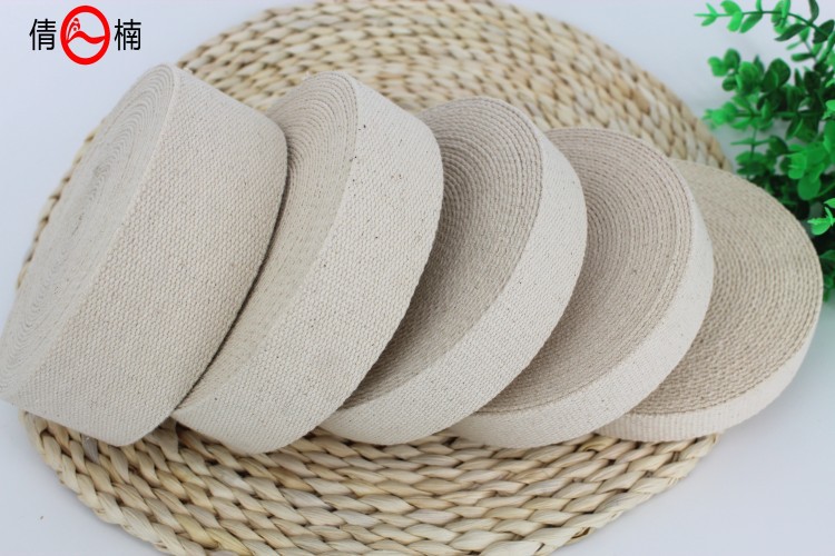 2cm/25/30/40/50mm wide all-cotton woven straps, bag straps, hand straps, clothing accessories, high density pic 3