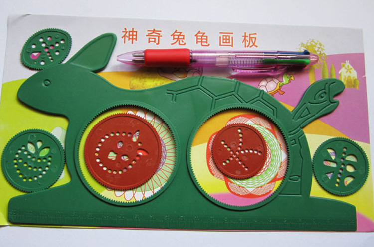 神奇龟兔画板智力星万花筒儿童玩具多功能尺子龟兔画板详情8