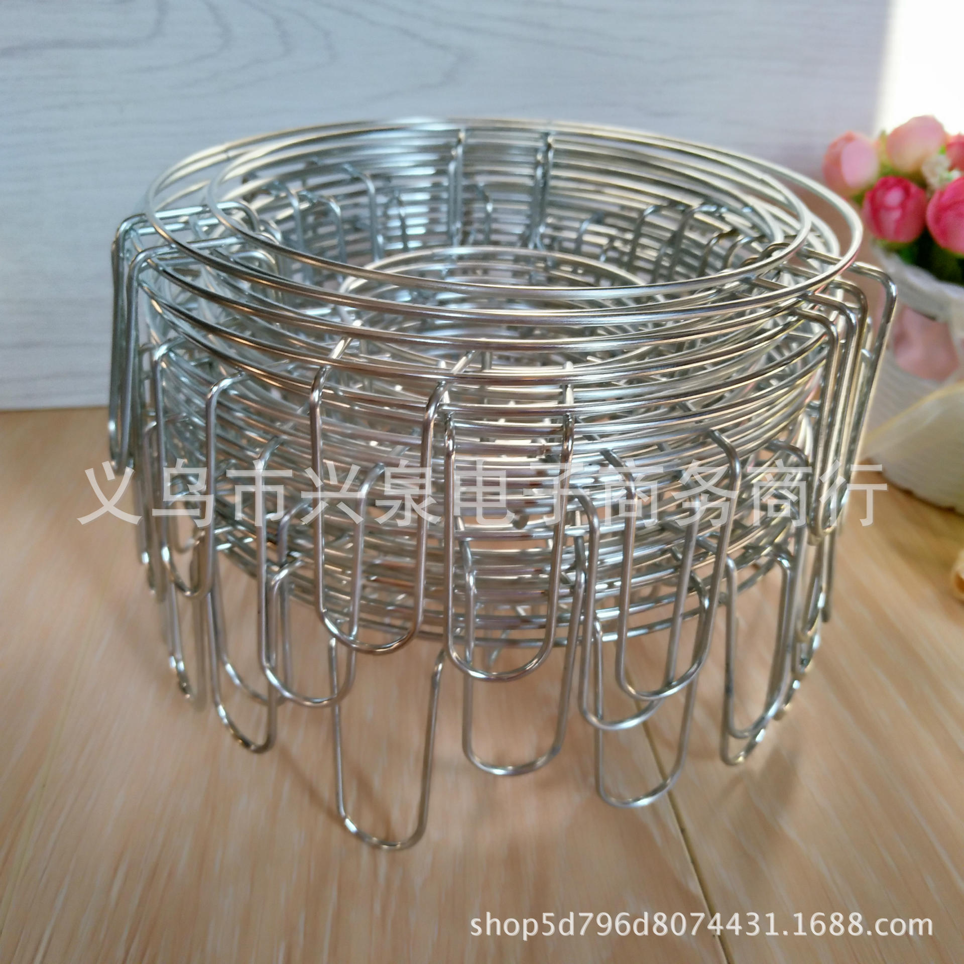 【 Zone 2-12 】 Double-layer steamer rack 600 yuan per box, double-layer steamer rack, pot rack, metal triangular steamer rack, kitchenware 1 yuan 2 yuan, small commodity wholesale pic 2