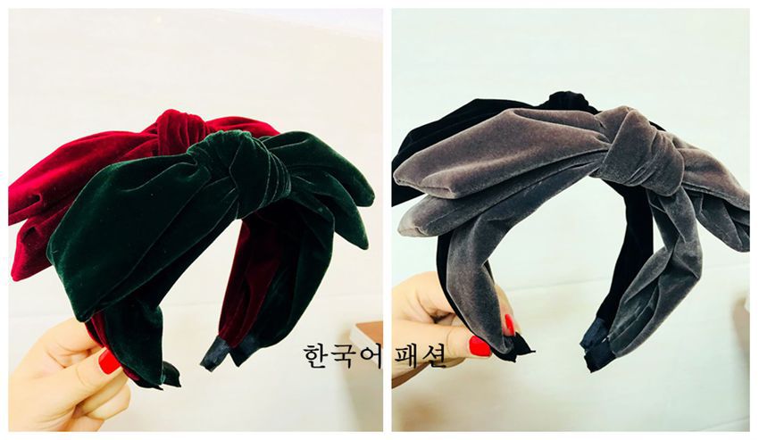 韩版代购  2023复古百搭小香风加厚金丝绒双层大蝴蝶发箍发卡爆款详情11