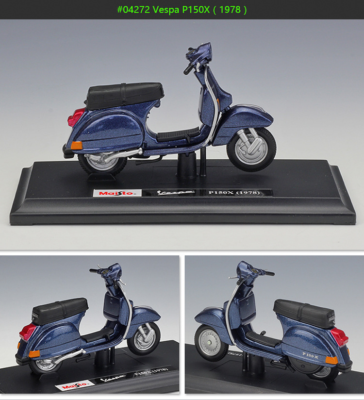 1:18Vespa 维斯帕踏板车摩托车仿真合金模型复古摩托车玩具车详情16