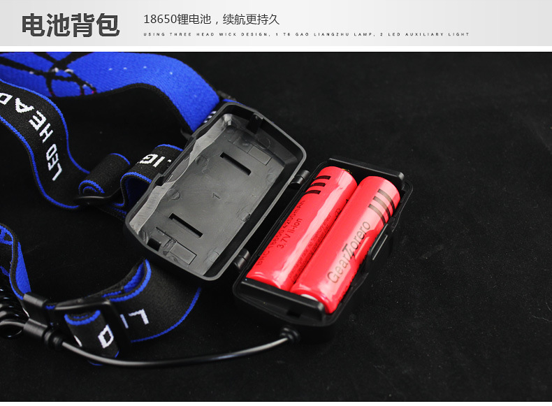 跨境户外钓鱼头灯批发T6LED强光伸缩变焦多功能头灯充电感应头灯详情19