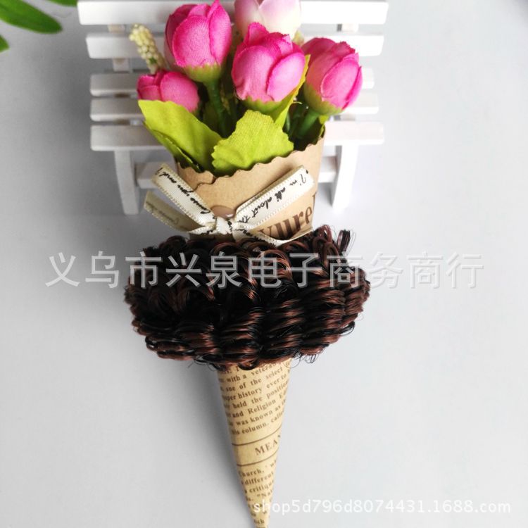 【1-7 Zones 】 Large wigs 20 per pack, large wig loops, hair loops, realistic headwear, fiber hair accessories, best-selling products, Yiwu accessories wholesale pic 10