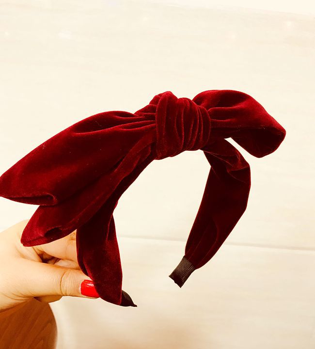 韩版代购  2023复古百搭小香风加厚金丝绒双层大蝴蝶发箍发卡爆款详情15