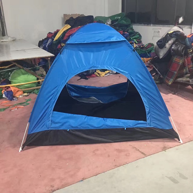 外贸户外野营玻杆自动帐篷防雨野外登山防水装备单层双人速开设计详情5