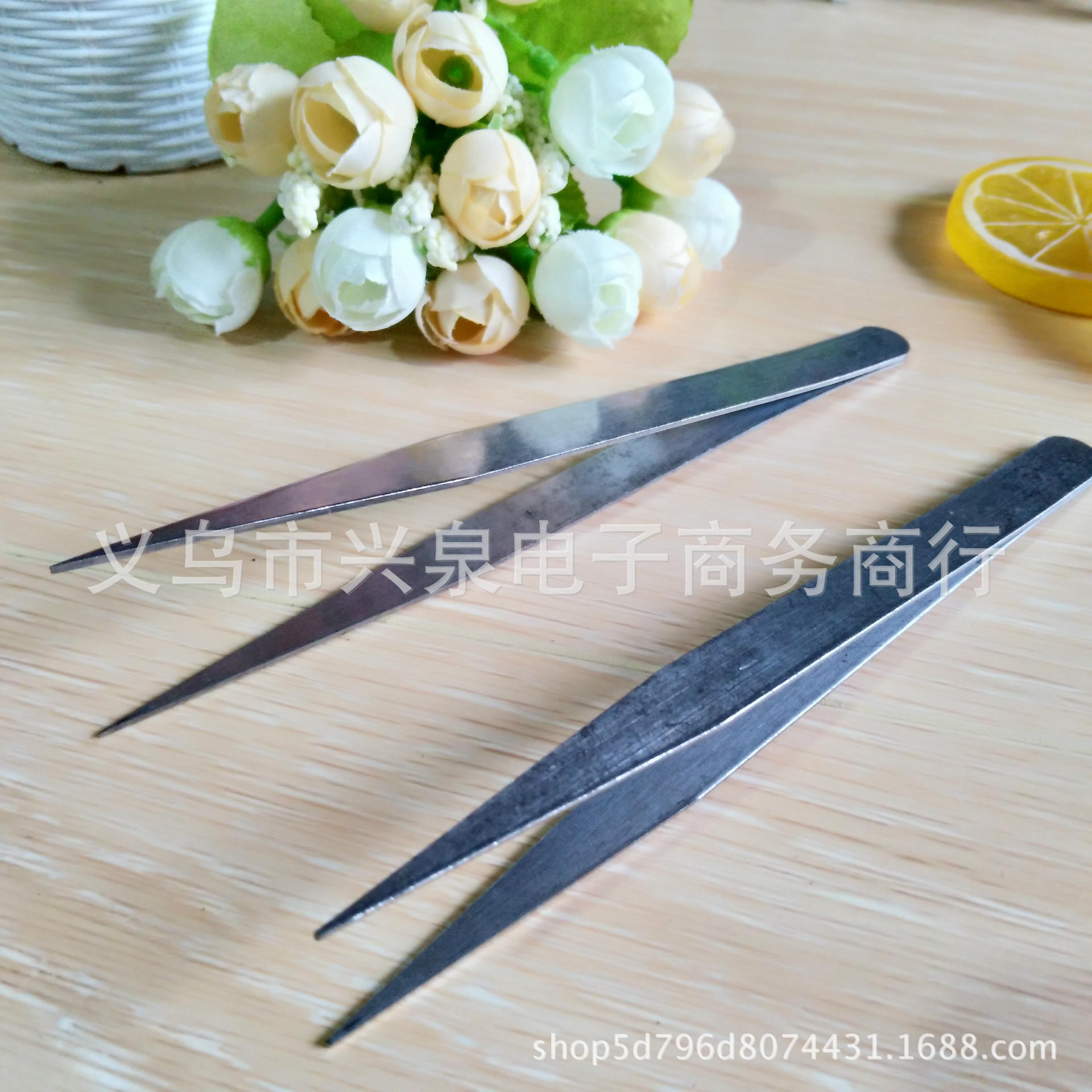 【 Zone 1-10 】 Large straight-head tweezers 10/ 100 per piece 2000 per box, one-yuan tweezers 16 cm stainless steel tweezers, finger pliers, pointed straight-head tweezers, one-yuan small commodity wholesale pic 4