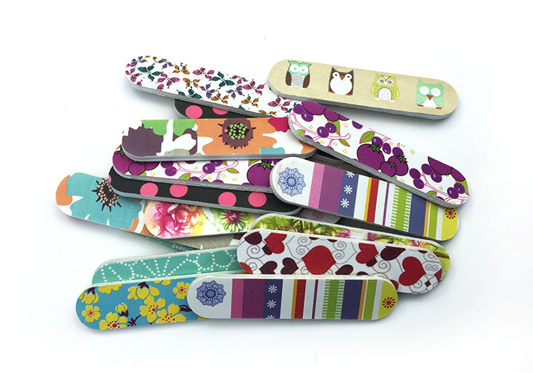 Cross-border in-stock nail file nail tips, color-printed mini nail files, double-sided printed grinding strips, 9cm pic 11