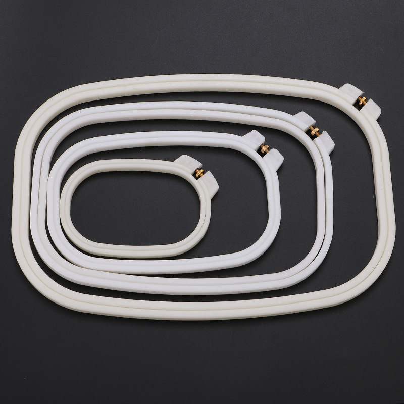 Embroidery machine accessories: Middle adjustable flower stand, round embroidery frame, embroidery stretch, candy-colored ABS plastic square embroidery ring pic 54