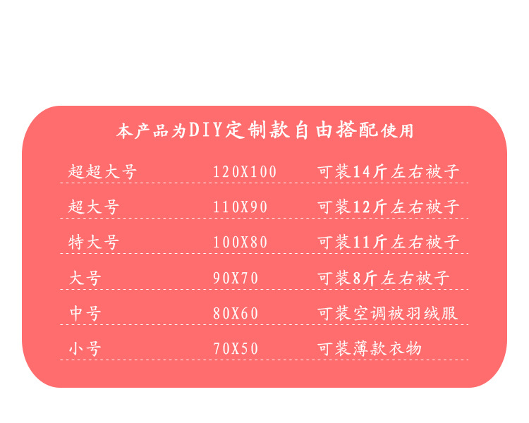 Jiajiale vacuum compression bag thickened storage bag, new Girl Cherry series single cotton quilt and clothing bag pic 5