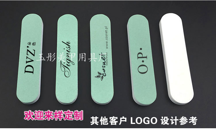 In stock: blank, wordless nail care tools, double-sided nail polishing files, green and white super polishing strips, and decorative silver polishing sticks pic 12