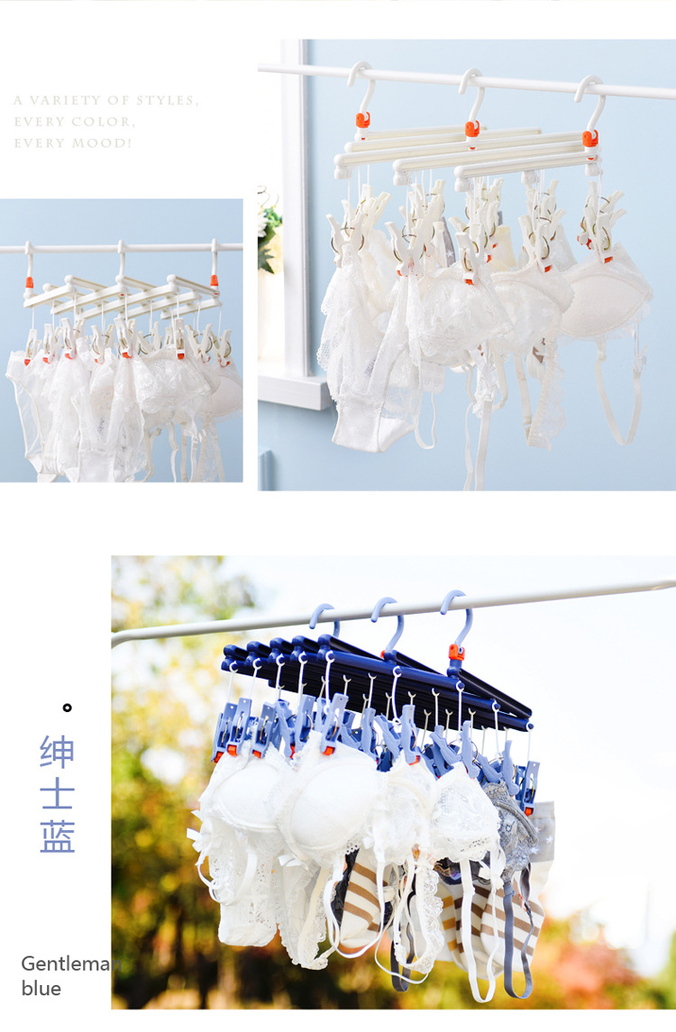 29-roller quick-folding clothes drying rack, windproof multi-head, foldable and extendable multi-functional plastic clothes drying rack pic 15