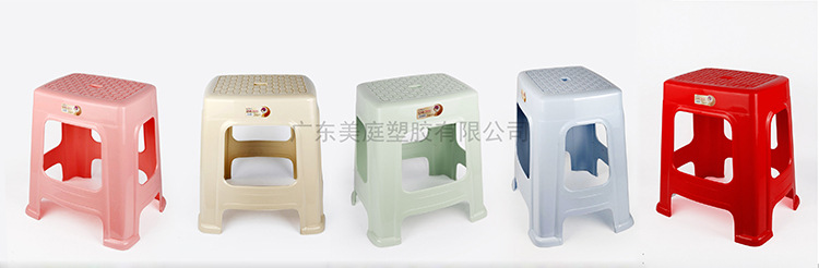 厂家批发MF93-4137格纹长方凳 时尚家用塑料凳子 加厚成人高凳户外客厅椅子详情17