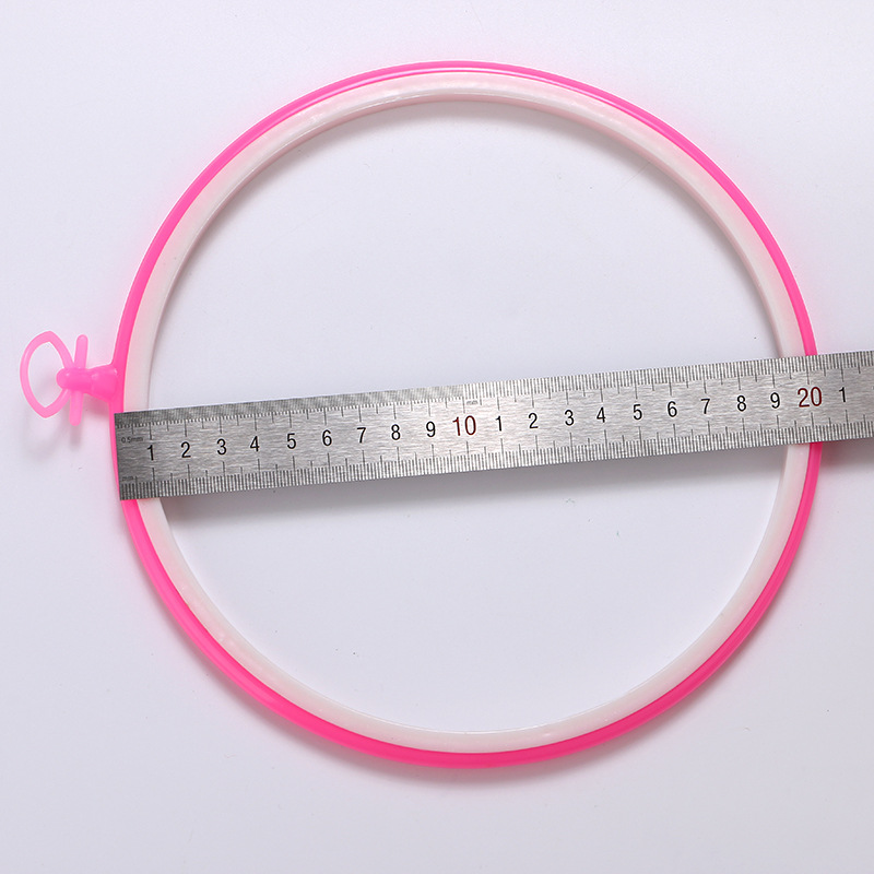 Embroidery machine accessories: Middle adjustable flower stand, round embroidery frame, embroidery stretch, candy-colored ABS plastic square embroidery ring pic 70