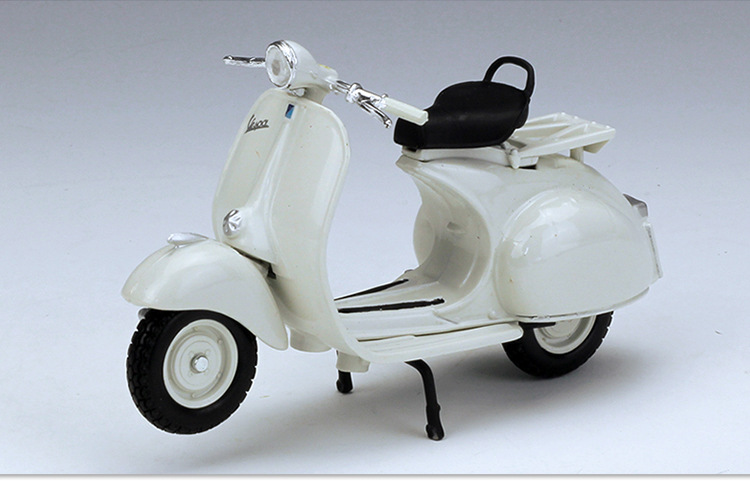 1:18Vespa 维斯帕踏板车摩托车仿真合金模型复古摩托车玩具车详情15