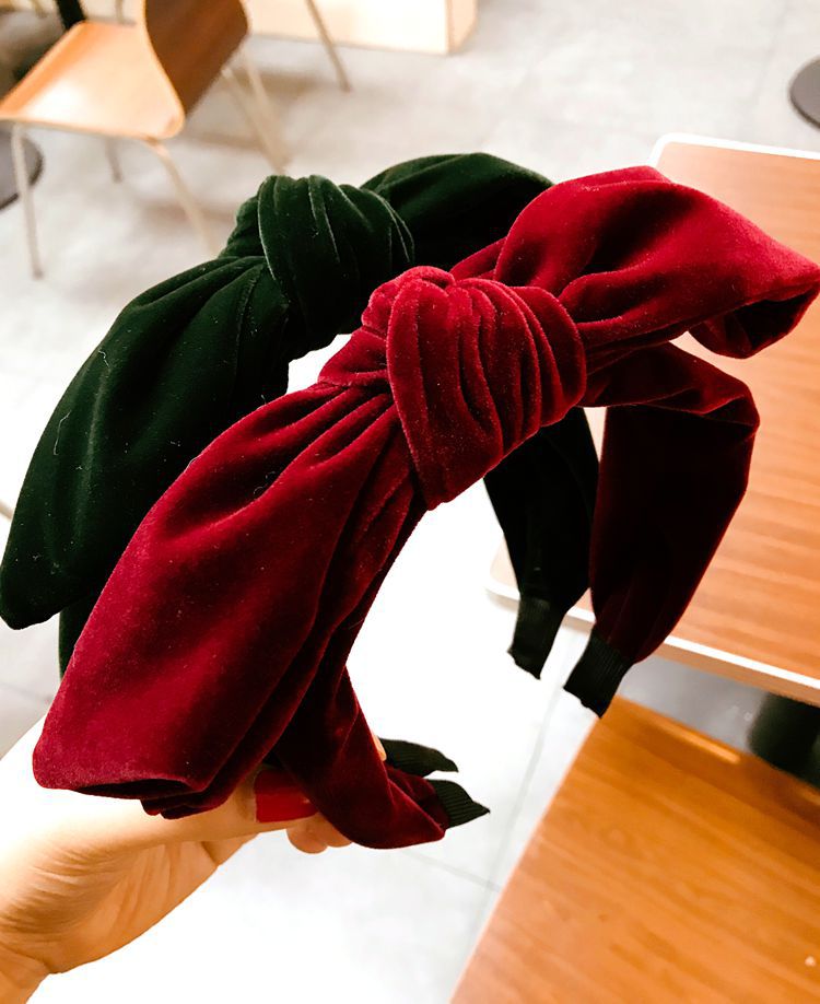 韩版代购  2023复古百搭小香风加厚金丝绒双层大蝴蝶发箍发卡爆款详情6