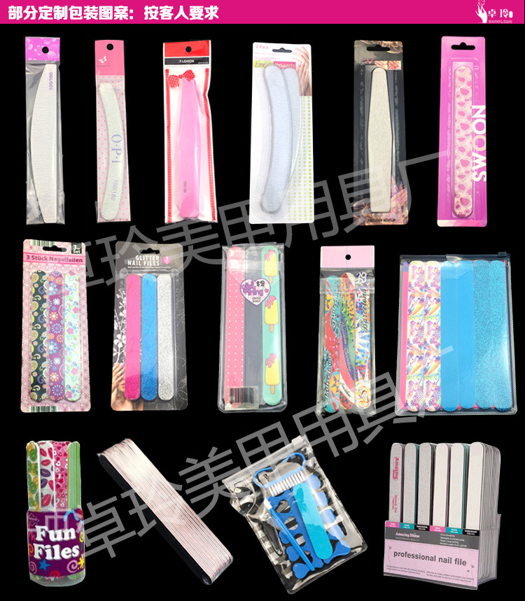 Wholesale 100/180 nail files, nail trimming and sanding strips, double-sided sanding nail tools pic 14